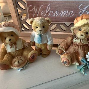 Cherished TEDDIES NICOLE, PRUDENCE & CHILD OF PRIDE Figurines